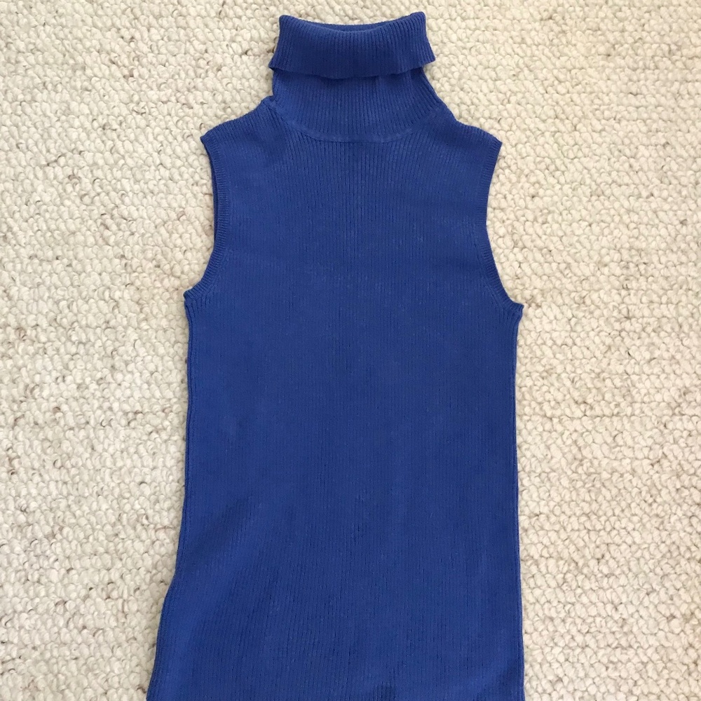 VICTORIA'S SECRET MODA SLEEVELESS RIBBED TOP 100% COTTON SZ MED  NWOT
